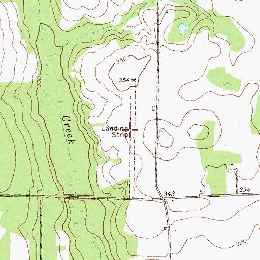 Topographic Map of Smithville Airport (historical), GA