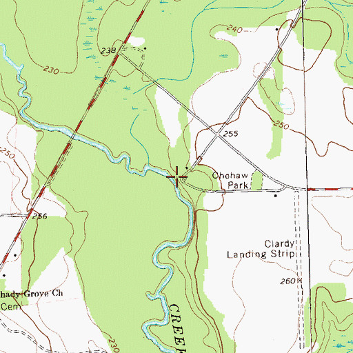 Topographic Map of Starksville Bridge (historical), GA