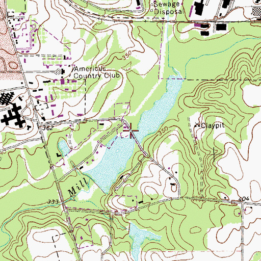 Topographic Map of Acme Mill (historical), GA