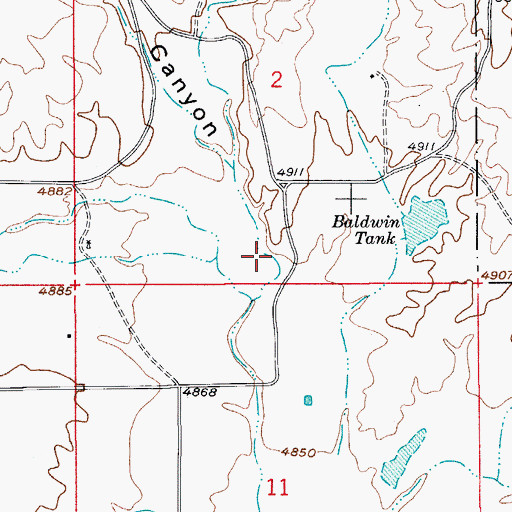 Topographic Map of Sheep Ranch Canyon, AZ