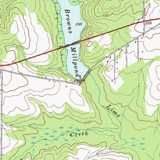 Topographic Map of Browns Mill (historical), GA