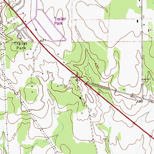 Topographic Map of Gatewood School (historical), GA