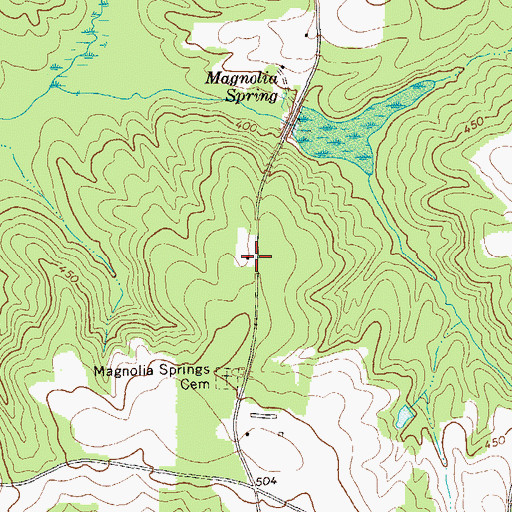Topographic Map of Magnolia Springs (historical), GA