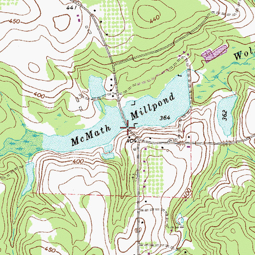 Topographic Map of McMath Mill (historical), GA