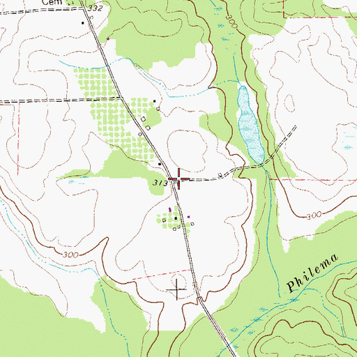 Topographic Map of Midway Church (historical), GA