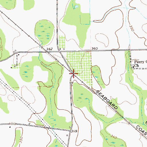 Topographic Map of Parkers (historical), GA