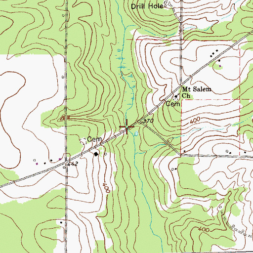 Topographic Map of Seals Mill (historical), GA