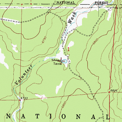 Topographic Map of Sheep Tank, AZ