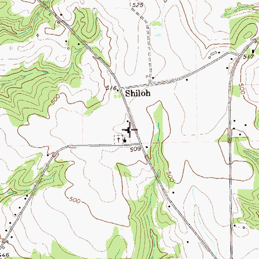 Topographic Map of Shiloh School (historical), GA