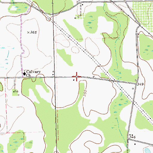 Topographic Map of Whitlen Grove Church (historical), GA