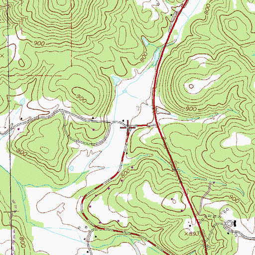 Topographic Map of Briscoe (historical), GA