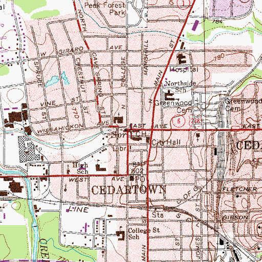 Topographic Map of Chapel of Saint Bernadette, GA