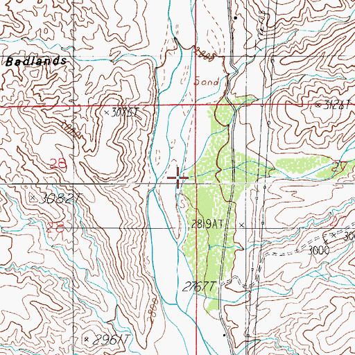 Topographic Map of Sheep Wash, AZ