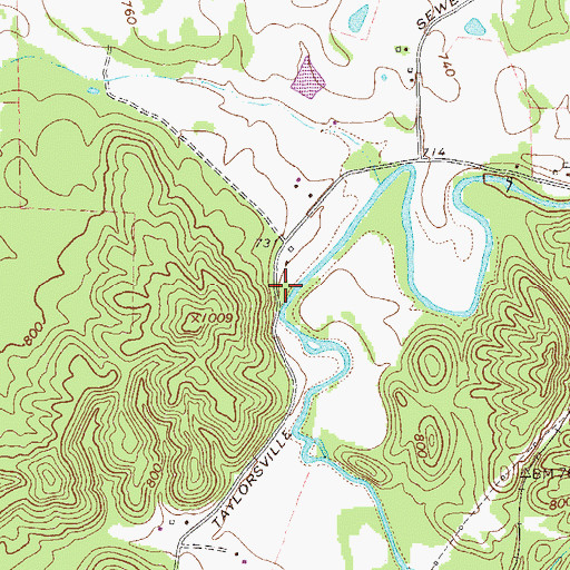 Topographic Map of Davette Spring, GA