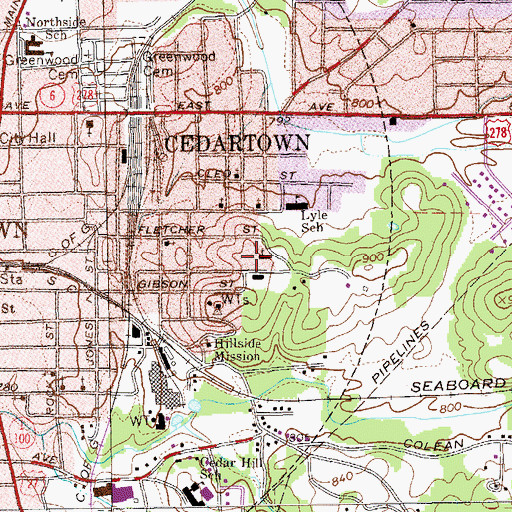 Topographic Map of Ethel Harpst School for Dependent Children (historical), GA