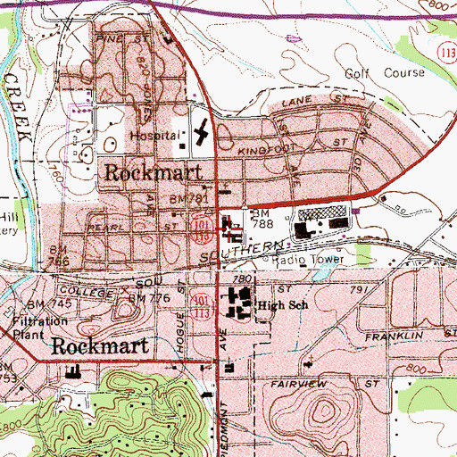 Topographic Map of Goodyear Elementary School, GA