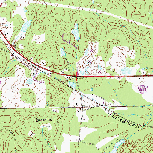 Topographic Map of Grady (historical), GA