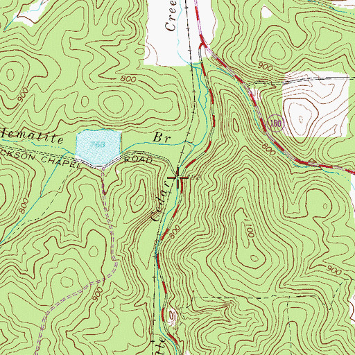 Topographic Map of Hematite Crossing, GA