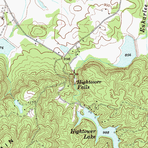 Topographic Map of Hightower Mill (historical), GA
