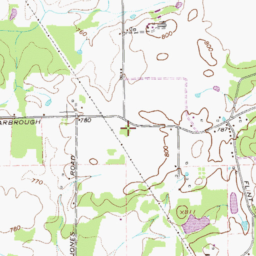 Topographic Map of Jones School (historical), GA