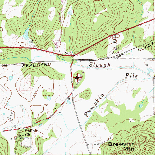 Topographic Map of Old Brewster School (historical), GA