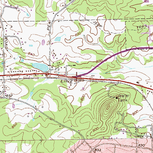 Topographic Map of Pineville (historical), GA