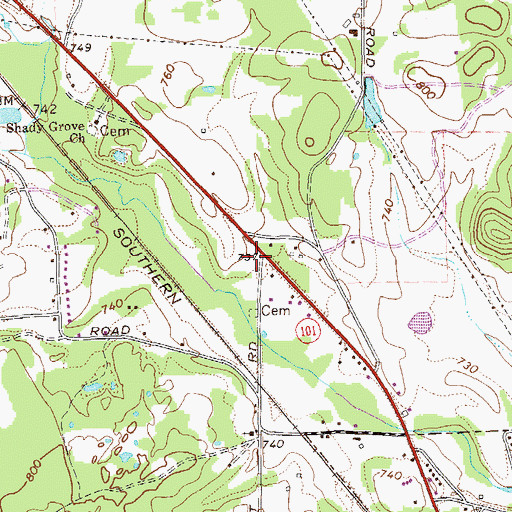 Topographic Map of Ravenel (historical), GA