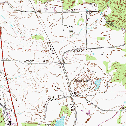 Topographic Map of Red Ore (historical), GA