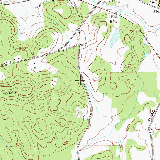 Topographic Map of Salem Church (historical), GA