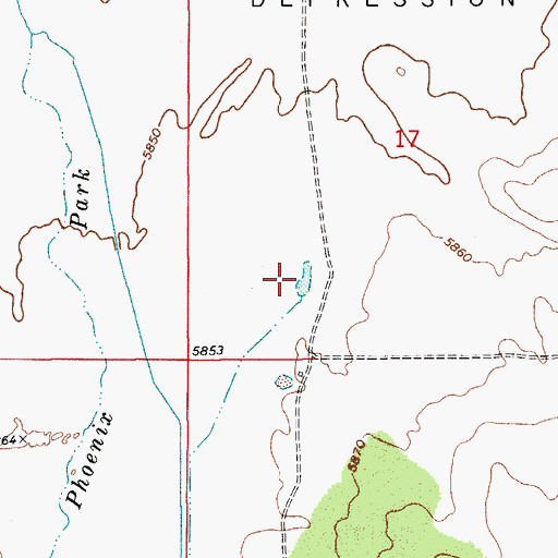 Topographic Map of Sheepskin Wash, AZ