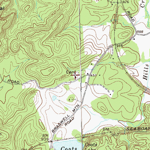 Topographic Map of Springdale Church, GA