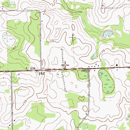 Topographic Map of County Line School (historical), GA