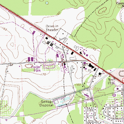 Topographic Map of Friendship Church, GA