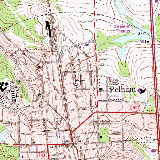 Topographic Map of Hopewell Primitive Baptist Church, GA