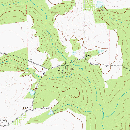 Topographic Map of Zion Hill Church, GA