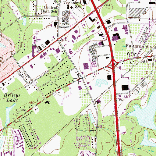 Topographic Map of Archbold Urgent Care Center, GA