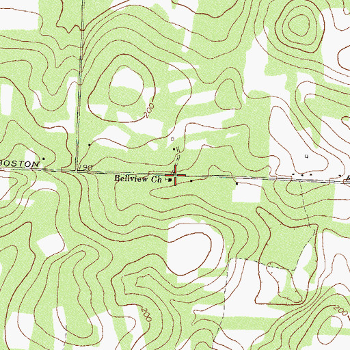 Topographic Map of Belleview School (historical), GA
