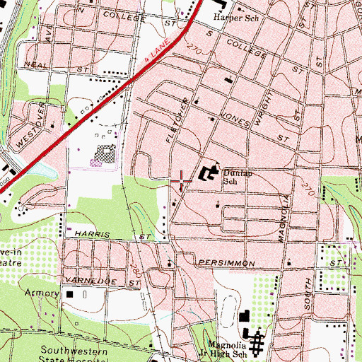 Topographic Map of Bethany Congregational Church, GA