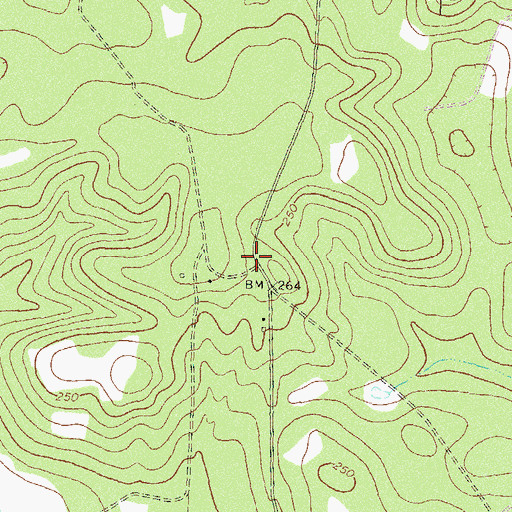 Topographic Map of Beverly (historical), GA