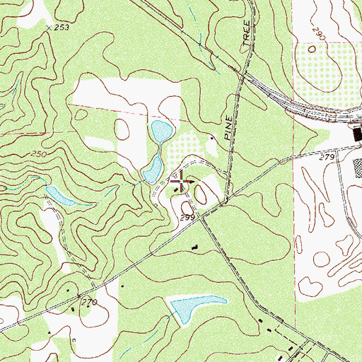 Topographic Map of Box Hall Plantation, GA