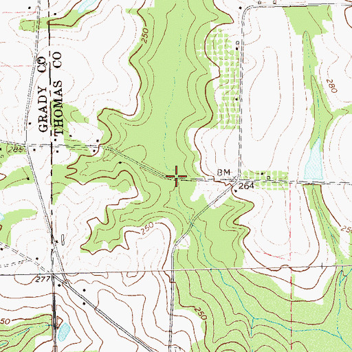 Topographic Map of Brumbly Bridge, GA
