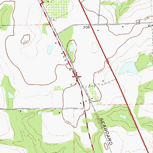 Topographic Map of Center Hill School (historical), GA