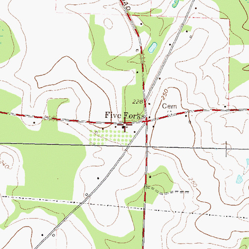 Topographic Map of Christs Sanctified Holy Church, GA