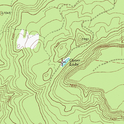 Topographic Map of Cover Lake, AZ