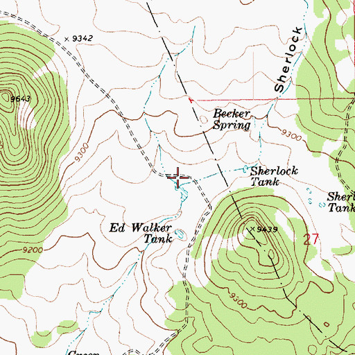 Topographic Map of Sherlock Draw, AZ