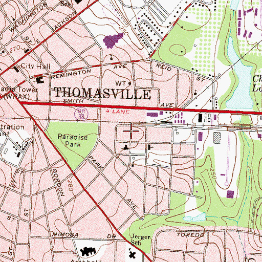 Topographic Map of East End Historic District, GA