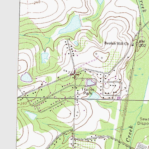 Topographic Map of Forrest Acres Church, GA