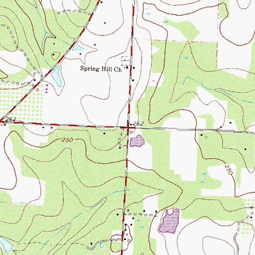 Topographic Map of Fredonia, GA