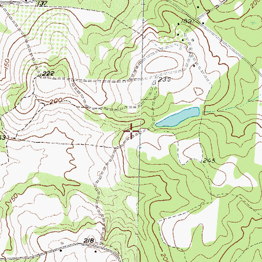 Topographic Map of Glasgow Cemetery, GA