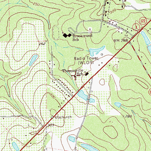 Topographic Map of Grace Church, GA